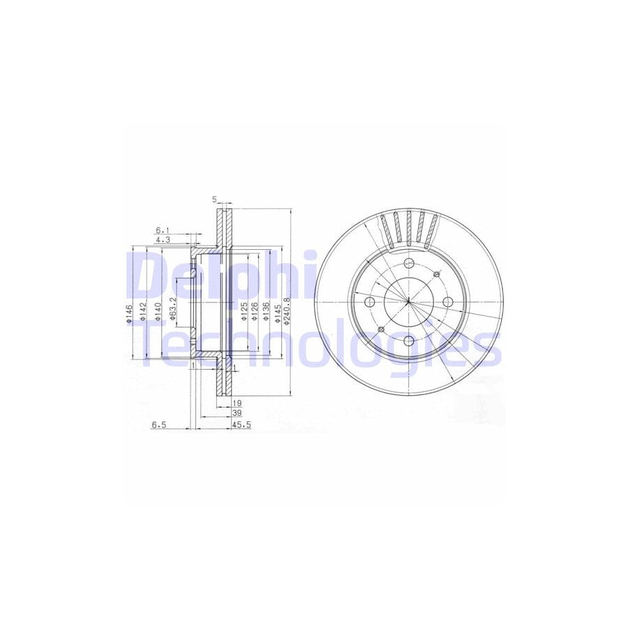 Delphi Bg3749 Brake Disc