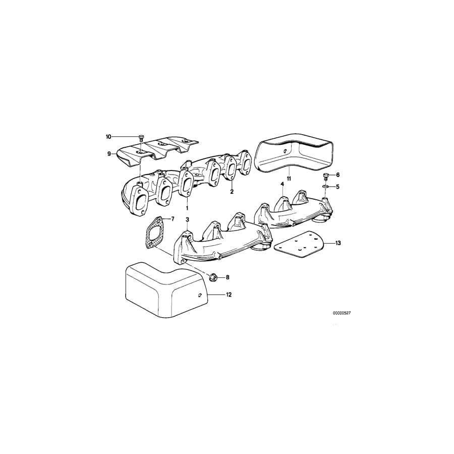 Genuine BMW 11621708995 E32 E31 Exhaust Manifold (Inc. 850Ci, 750iL & 850CSi) | ML Performance UK Car Parts