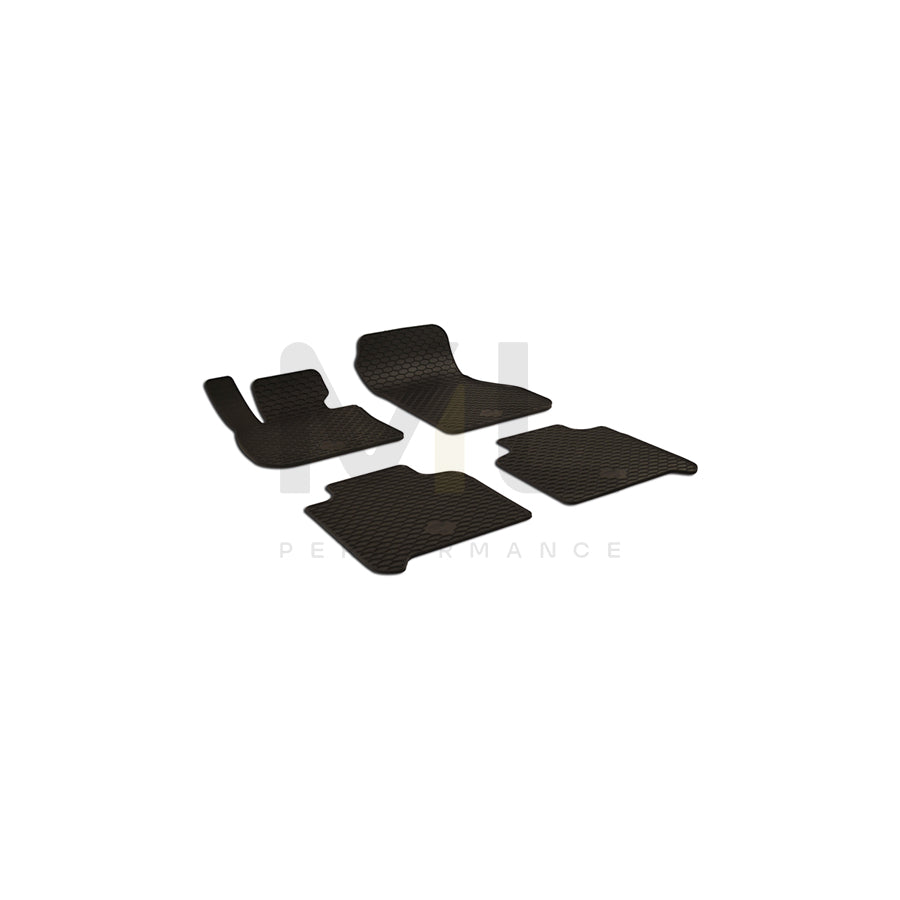 WALSER 50747 Floor mat set for BMW 2 Gran Tourer (F46) Elastomer, Front and Rear, Quantity: 4, Black | ML Performance Car Parts