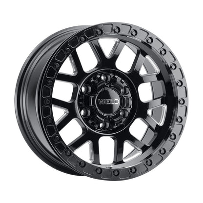 Weld W90279098450-P2 Cinch Beadlock W902 Wheel 17x9 6x139.7 ET-12 BS4.5 Gloss Black MIL