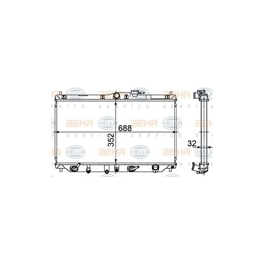 Hella 8MK 376 708-311 Engine Radiator