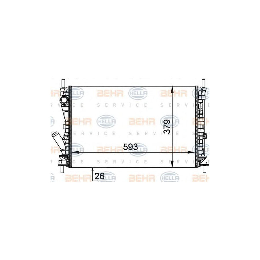 Hella 8MK 376 764-441 Engine Radiator