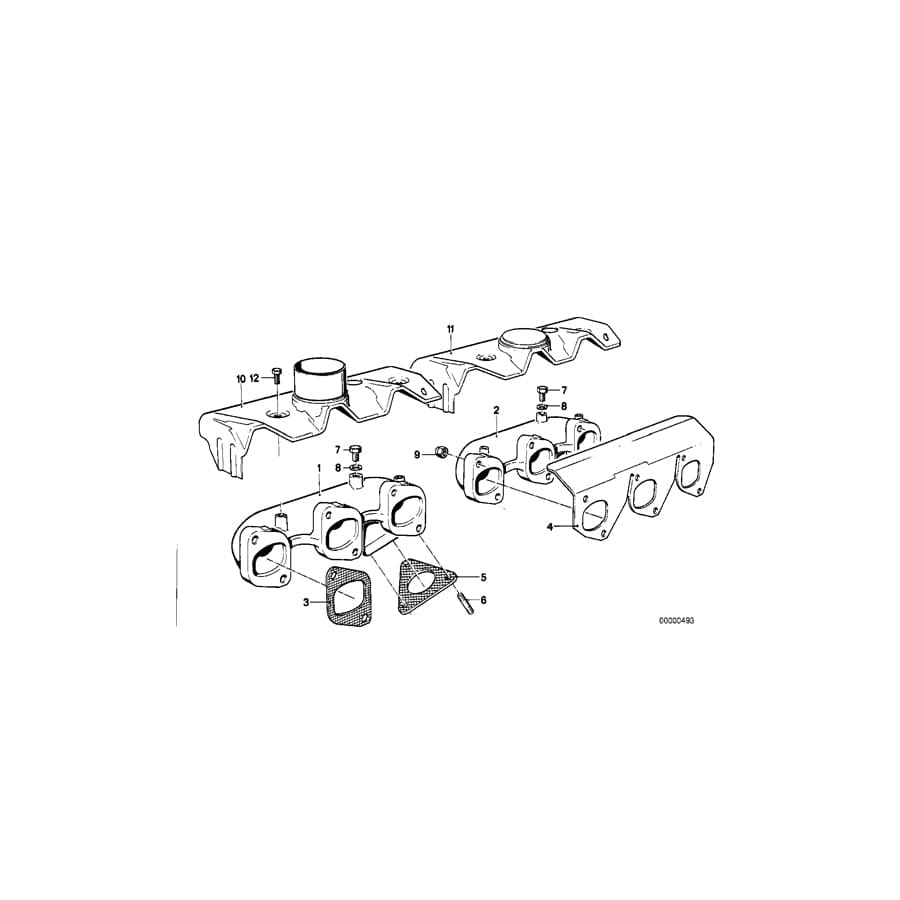 Genuine BMW 11621708791 E24 E23 E28 Exhaust Manifold (Inc. 535i, 635CSi & 735i) | ML Performance UK Car Parts