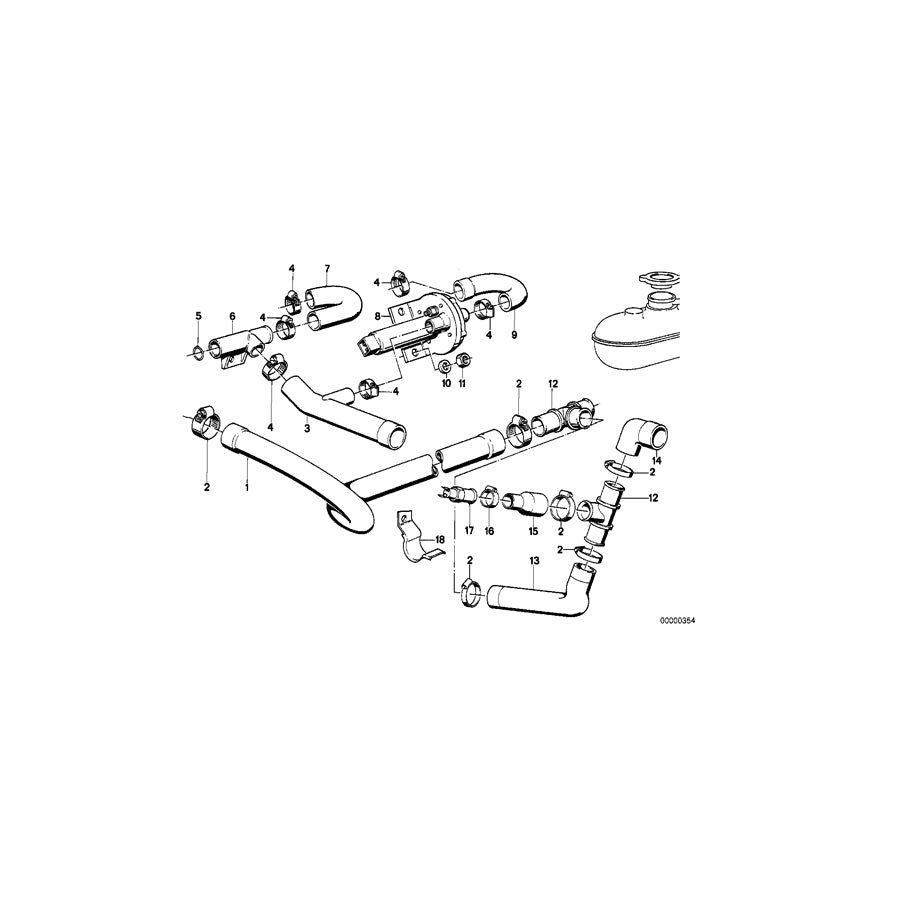 Genuine BMW 11531285256 E28 Hose (Inc. 535i, M535i & 528i) | ML Performance UK Car Parts