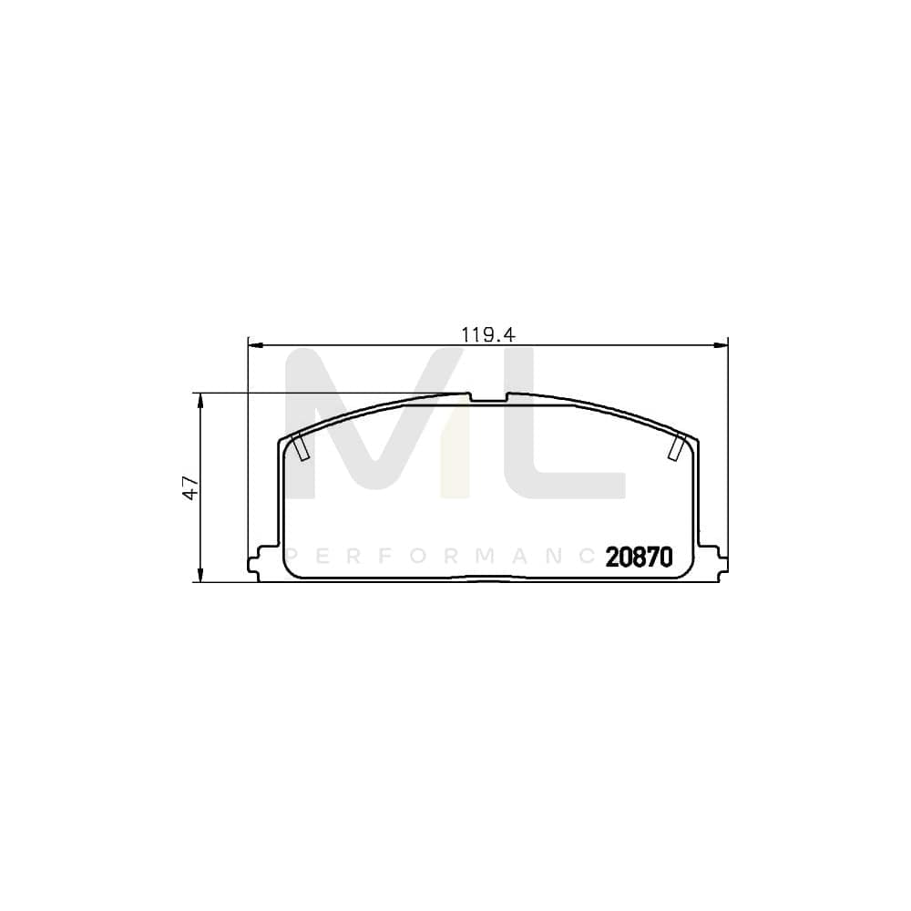 Hella 8DB 355 006-091 Brake Pad Set Prepared For Wear Indicator | ML Performance Car Parts