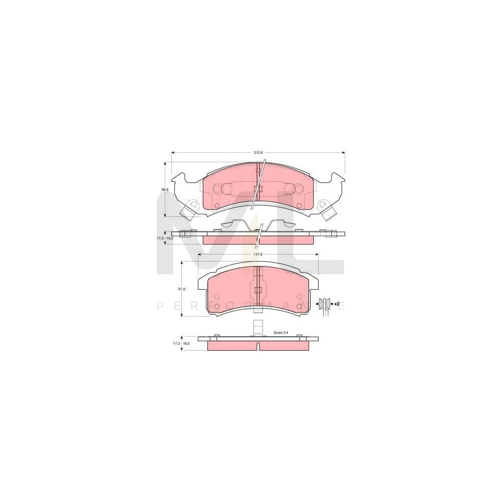 TRW Gdb4054 Brake Pad Set With Acoustic Wear Warning | ML Performance Car Parts