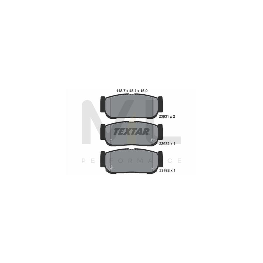 TEXTAR 2393101 Brake pad set with acoustic wear warning | ML Performance Car Parts