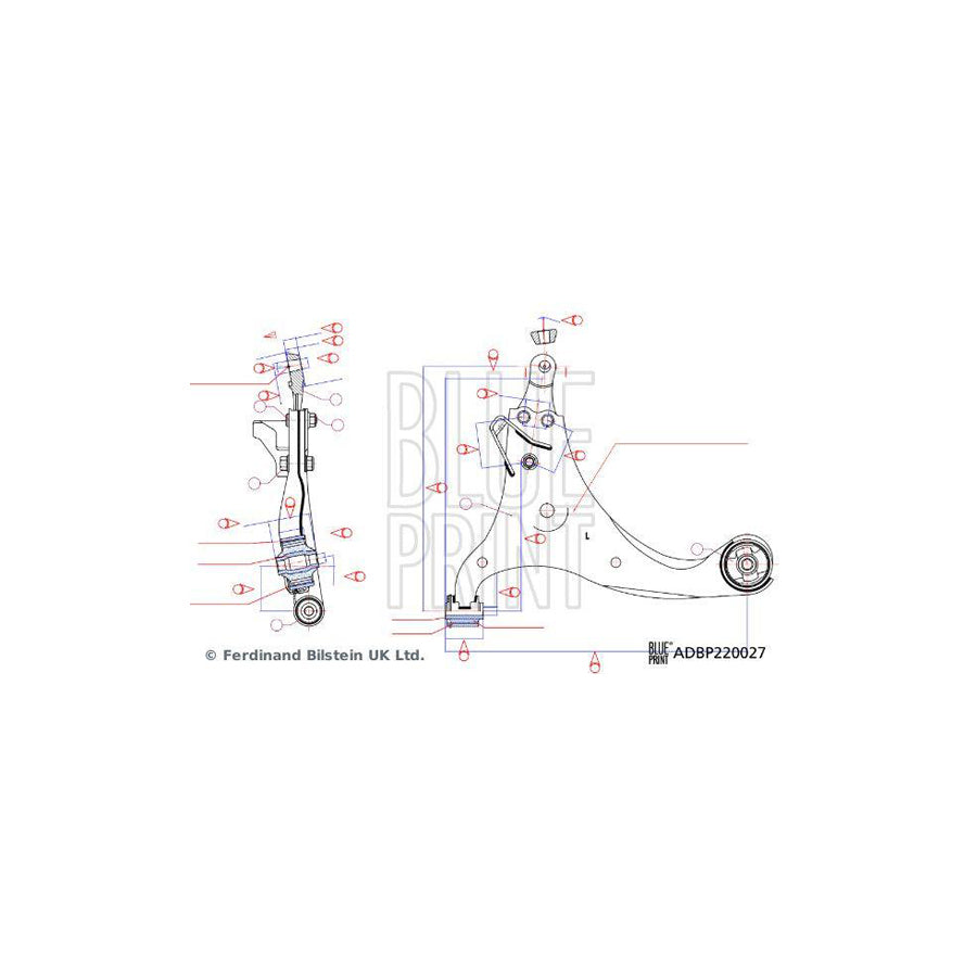 Blue Print ADBP860187 Suspension Arm For Kia Carens III (Un)