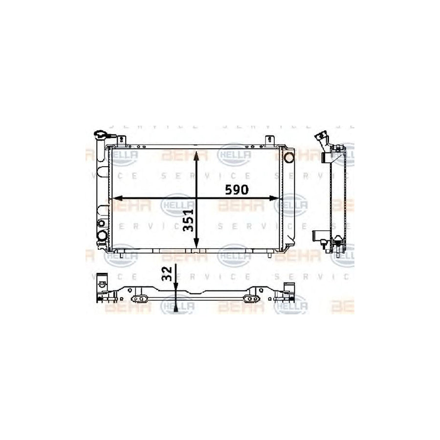 Hella 8MK 376 708-271 Engine Radiator