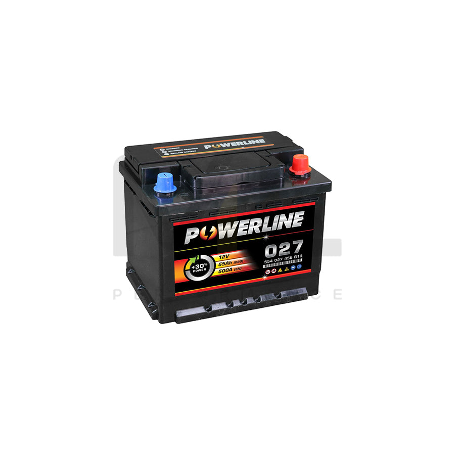 027 Powerline Car Battery 12V | Car Batteries UK | ML Performance Car Parts