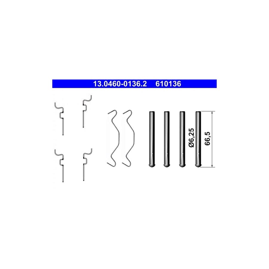 ATE 13.0460-0136.2 Accessory Kit, Disc Brake Pads