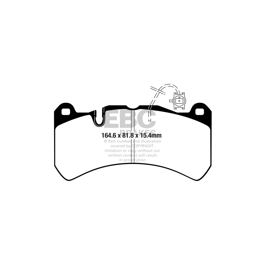 EBC DP42354R Alfa Romeo Yellowstuff Front Brake Pads - Brembo Caliper (Inc. Giulia & Stelvio) 2 | ML Performance UK Car Parts