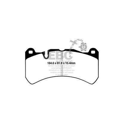 EBC DP42354R Alfa Romeo Yellowstuff Front Brake Pads - Brembo Caliper (Inc. Giulia & Stelvio) 2 | ML Performance UK Car Parts