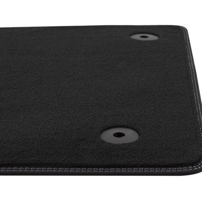 GENUINE FORD 2535638 FOCUS VELOUR FLOOR MATS FRONT, BLACK WITH GREY STITCHING | ML Performance UK