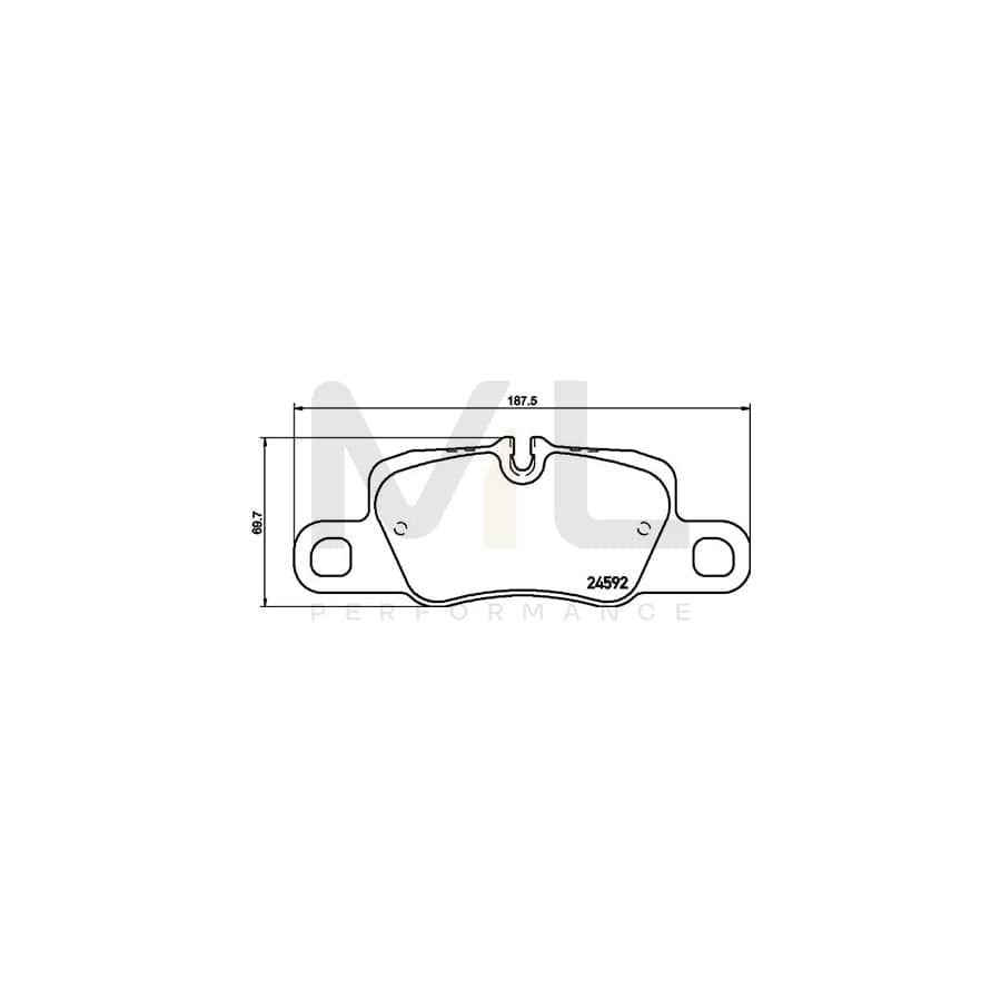 TEXTAR 2459201 Brake pad set for PORSCHE 911 not prepared for wear indicator | ML Performance Car Parts