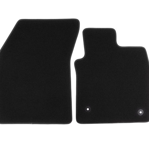 GENUINE FORD 2535638 FOCUS VELOUR FLOOR MATS FRONT, BLACK WITH GREY STITCHING | ML Performance UK