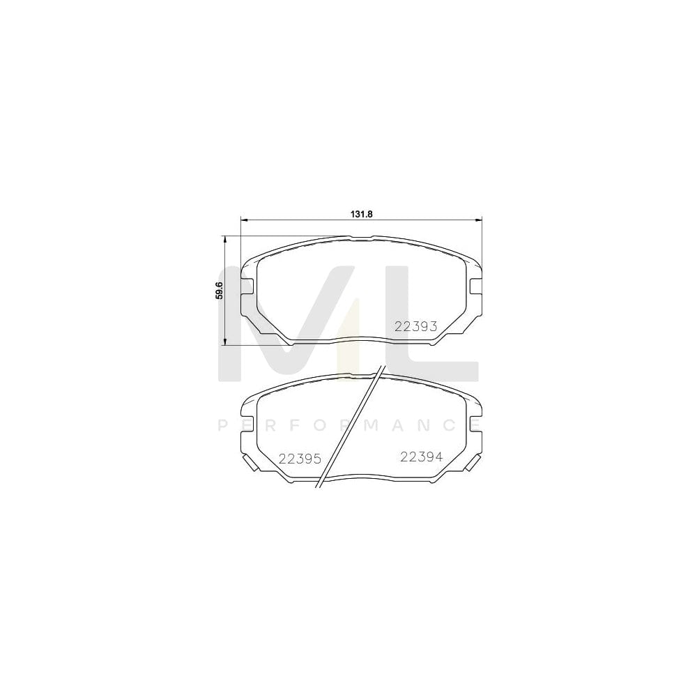 Hella 8DB 355 024-891 Brake Pad Set With Acoustic Wear Warning, With Accessories | ML Performance Car Parts