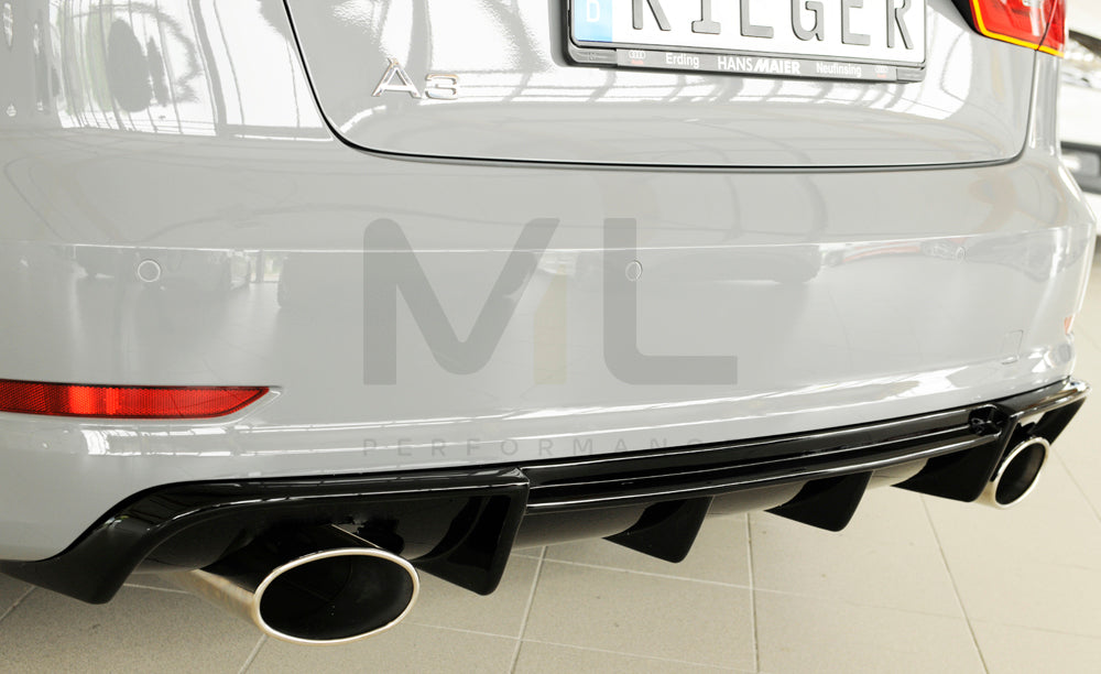 Rieger 00088159 Audi 8V Rear Diffuser (A3 & S3) 7 | ML Performance UK Car Parts