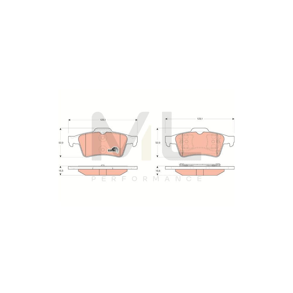 TRW Cotec Gdb3292 Brake Pad Set Not Prepared For Wear Indicator | ML Performance Car Parts