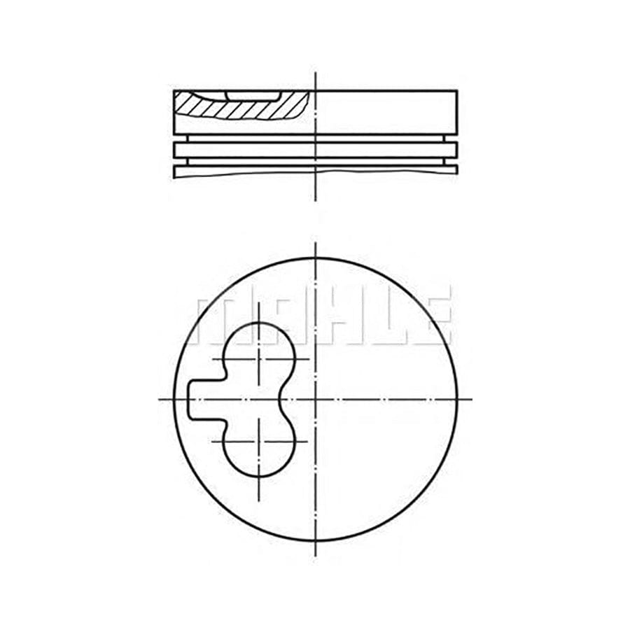 MAHLE ORIGINAL 640 26 01 Piston 85,5 mm, with piston rings, with piston ring carrier | ML Performance Car Parts