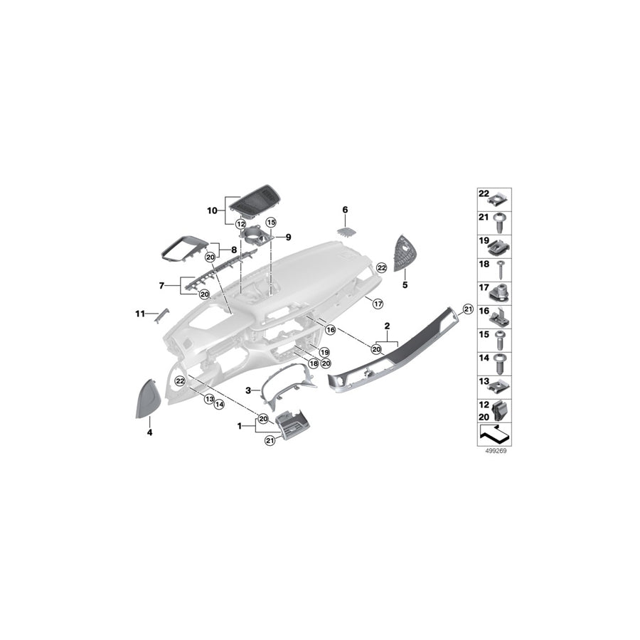 Genuine BMW 51456992301 G11 G12 Trim I-Panel Ash Burl Front Passenger MARONE (Inc. 750iX, M760iX & 750LiX 4.4) | ML Performance UK