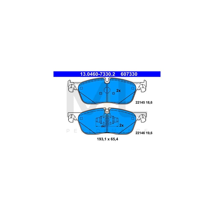 ATE 13.0460-7330.2 Brake pad set excl. wear warning contact, prepared for wear indicator | ML Performance Car Parts