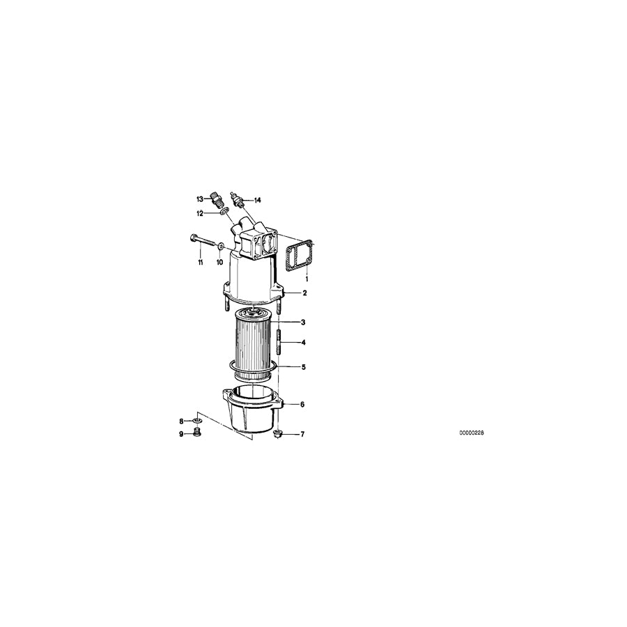 Genuine BMW 11421287478 E30 E28 Oil Filter Head PUROLATOR (Inc. 324d & 524d) | ML Performance UK Car Parts