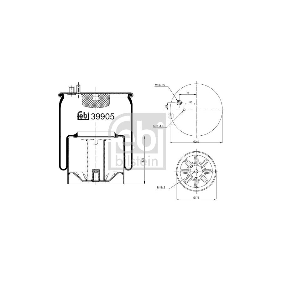 Febi Bilstein 39905 Boot, Air Suspension