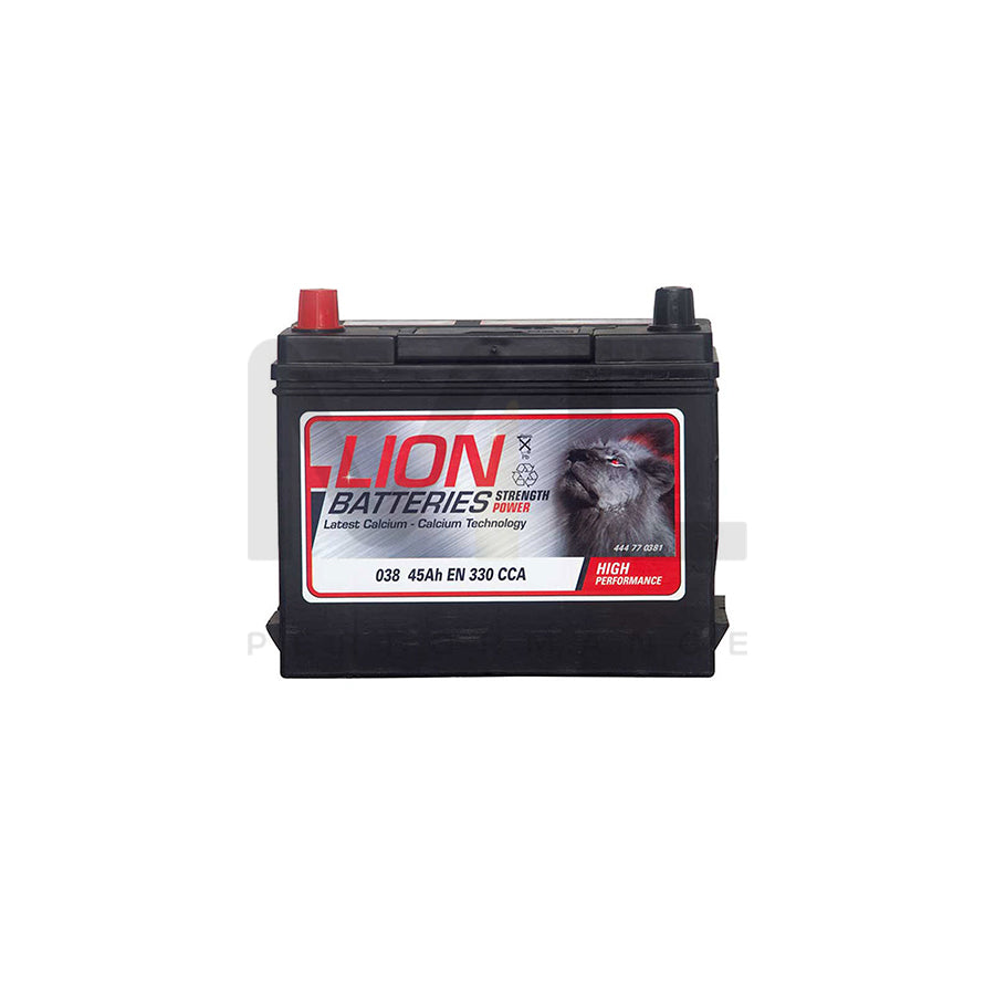 Lion 038 Car Battery - 3 Year Guarantee | ML Performance UK Car Parts