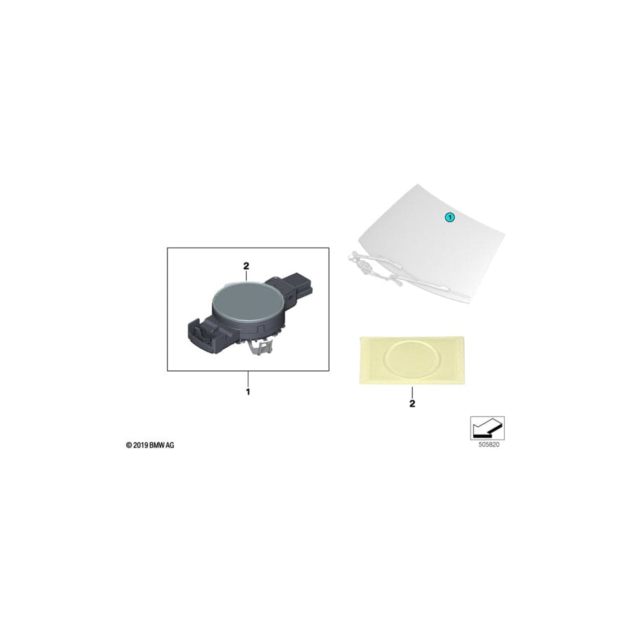 Genuine BMW 61359436681 G11 G15 G29 Sensor Rain/Light/Solar/Fogging Over Hud 4.8 (Inc. X5 50iX, 320d & X5 45eX) | ML Performance UK Car Parts