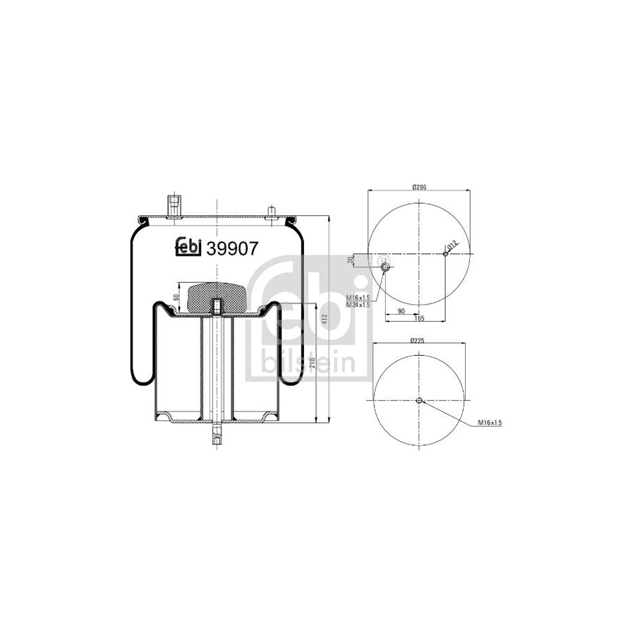 Febi Bilstein 39907 Boot, Air Suspension