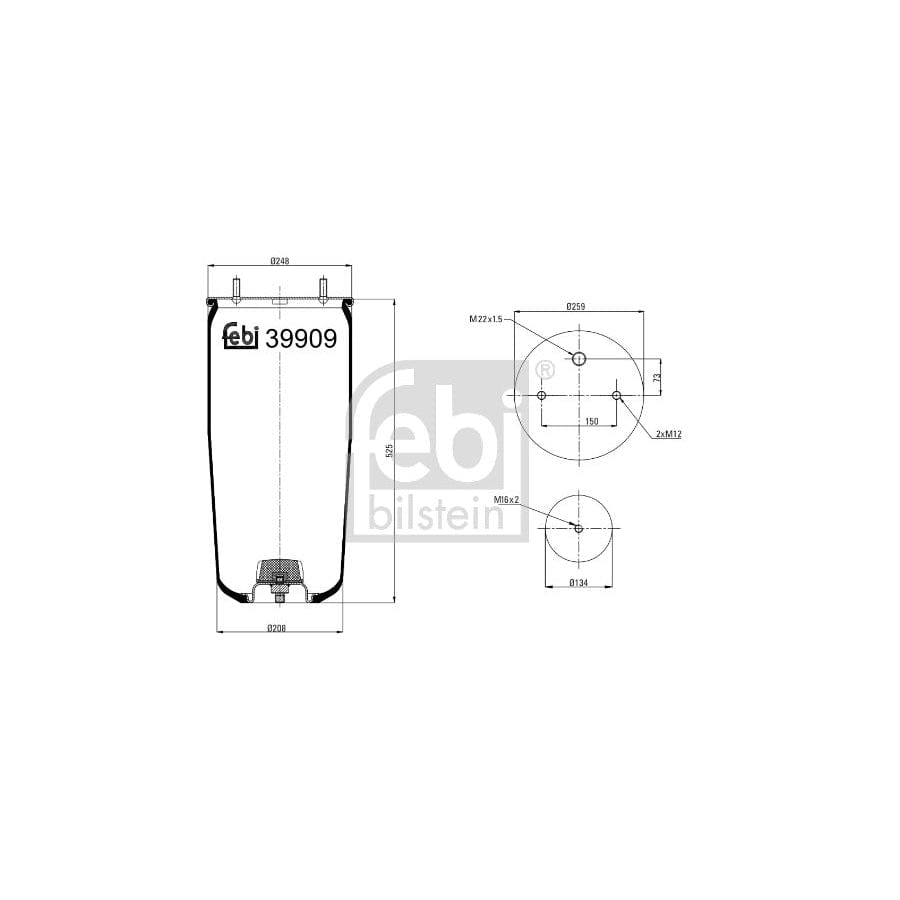 Febi Bilstein 39909 Boot, Air Suspension