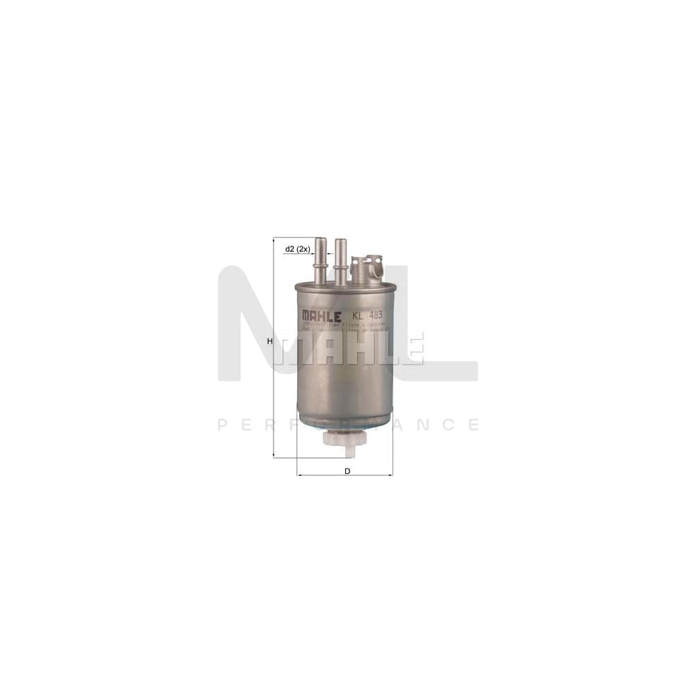 MAHLE ORIGINAL KL 483 Fuel filter In-Line Filter | ML Performance Car Parts