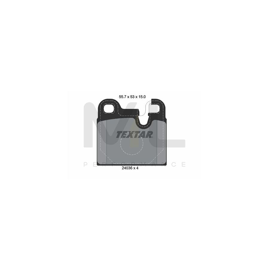 TEXTAR 2043602 Brake pad set prepared for wear indicator | ML Performance Car Parts