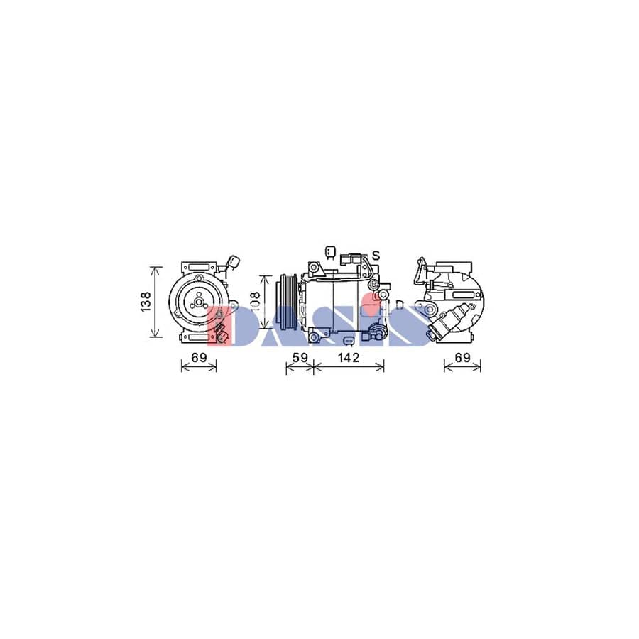 AKS Dasis 852793N Compressor, Air Conditioning | ML Performance UK