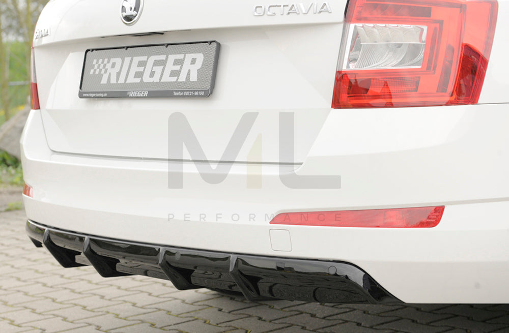 Rieger 00088111 Skoda 5E Octavia Rear Diffuser 2 | ML Performance UK Car Parts