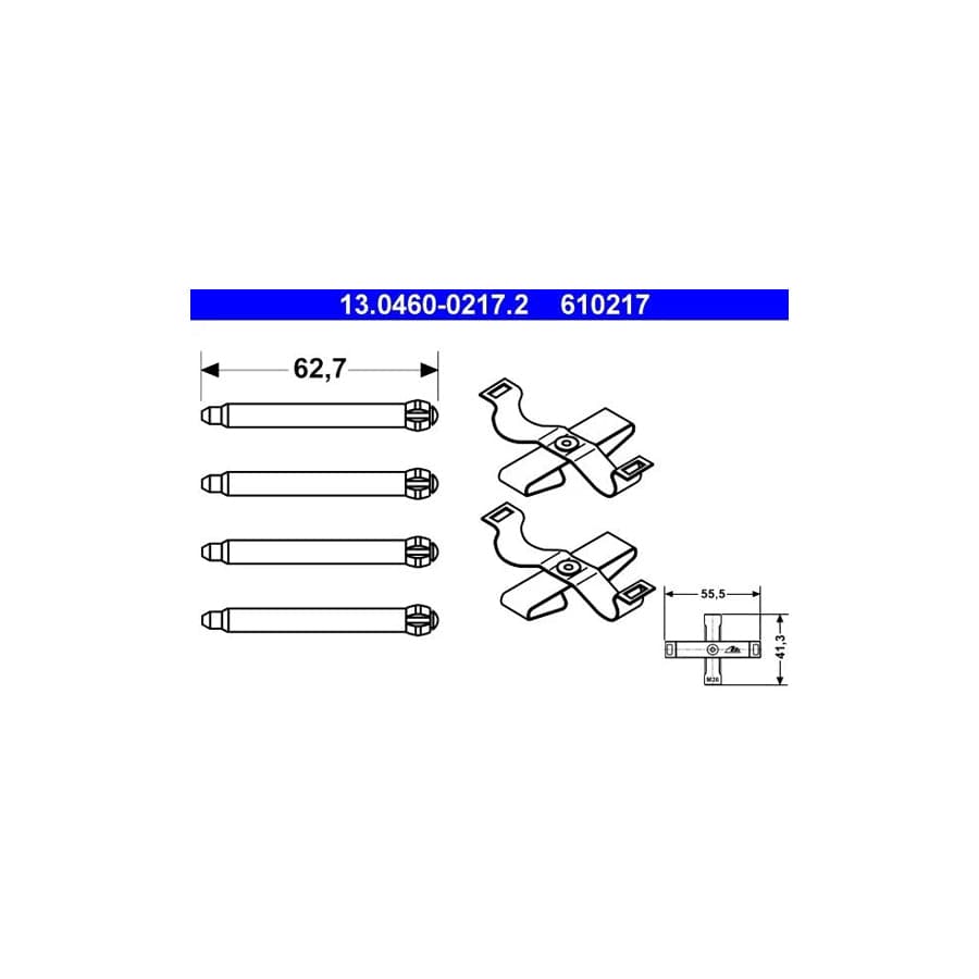 ATE 13.0460-0217.2 Accessory Kit, Disc Brake Pads