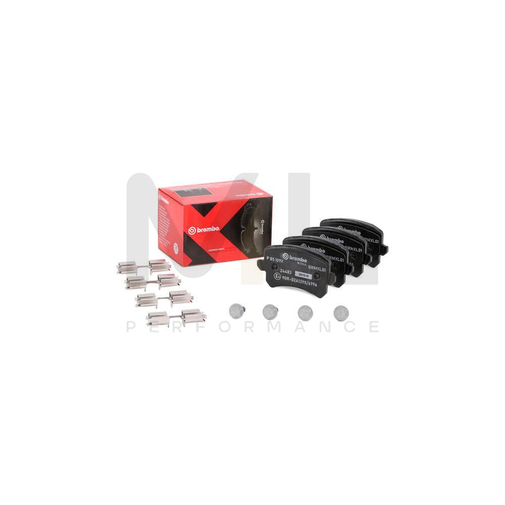 Brembo P 85 109X Brake Pad Set Excl. Wear Warning Contact, With Brake Caliper Screws | ML Performance Car Parts