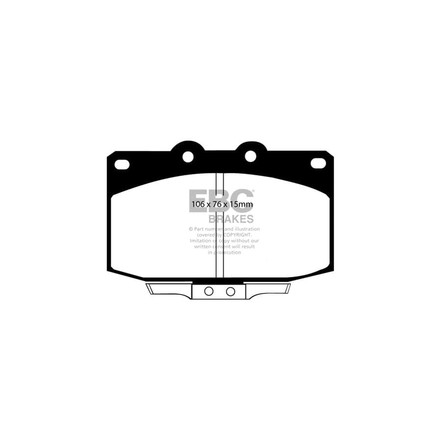 EBC PD03KF697 Mazda RX7 Yellowstuff Front Brake Pad & Plain Disc Kit - Akebono Caliper 2 | ML Performance UK Car Parts