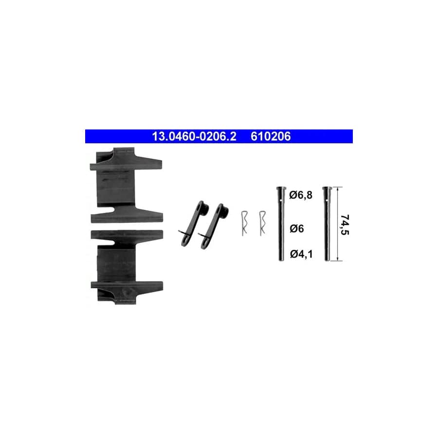 ATE 13.0460-0206.2 Accessory Kit, Disc Brake Pads