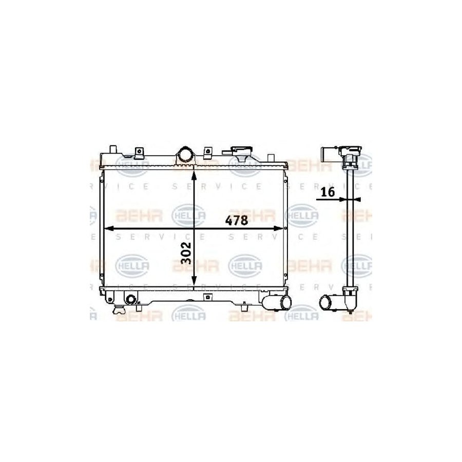 Hella 8MK 376 708-191 Engine Radiator