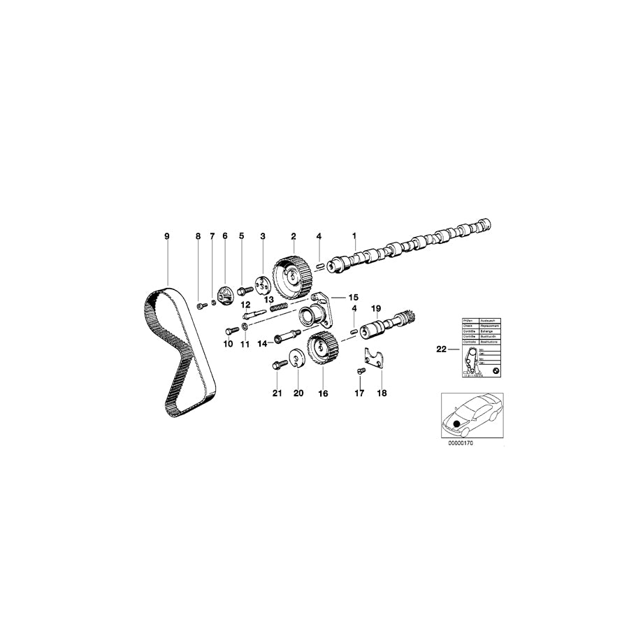 Genuine BMW 11311265457 E28 E12 E21 Camshaft (Inc. 520i, 520 & 323i) | ML Performance UK Car Parts