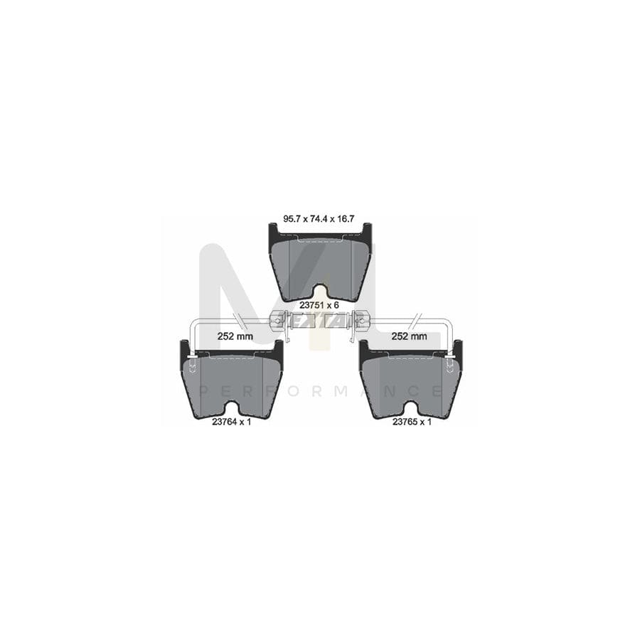 TEXTAR 2375101 Brake pad set with integrated wear warning contact | ML Performance Car Parts