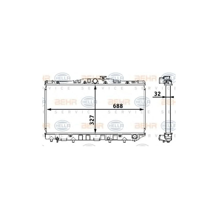 Hella 8MK 376 708-181 Engine Radiator