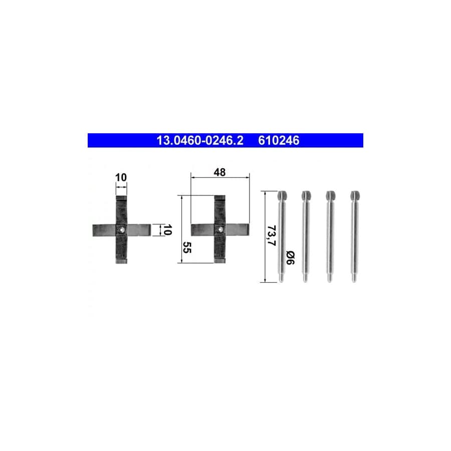 ATE 13.0460-0246.2 Accessory Kit, Disc Brake Pads