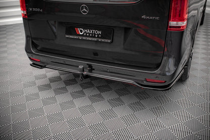 Maxton Design Mercedes Benz V-Class AMG-Line W447 Facelift Central Rear Splitter (with vertical bars)