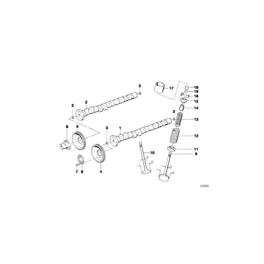 Genuine BMW 11311307685 Camshaft Exhaust S14 292' (Inc. E36 318iS & E30 M3) | ML Performance UK Car Parts