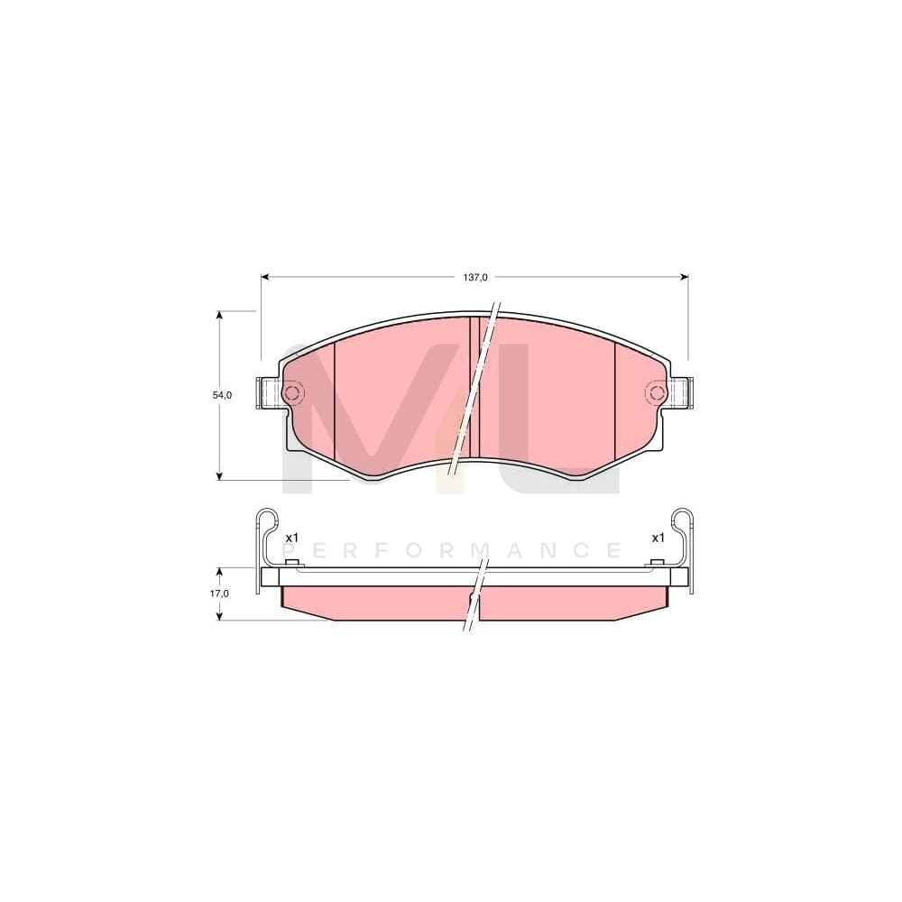 TRW Gdb895 Brake Pad Set With Acoustic Wear Warning | ML Performance Car Parts