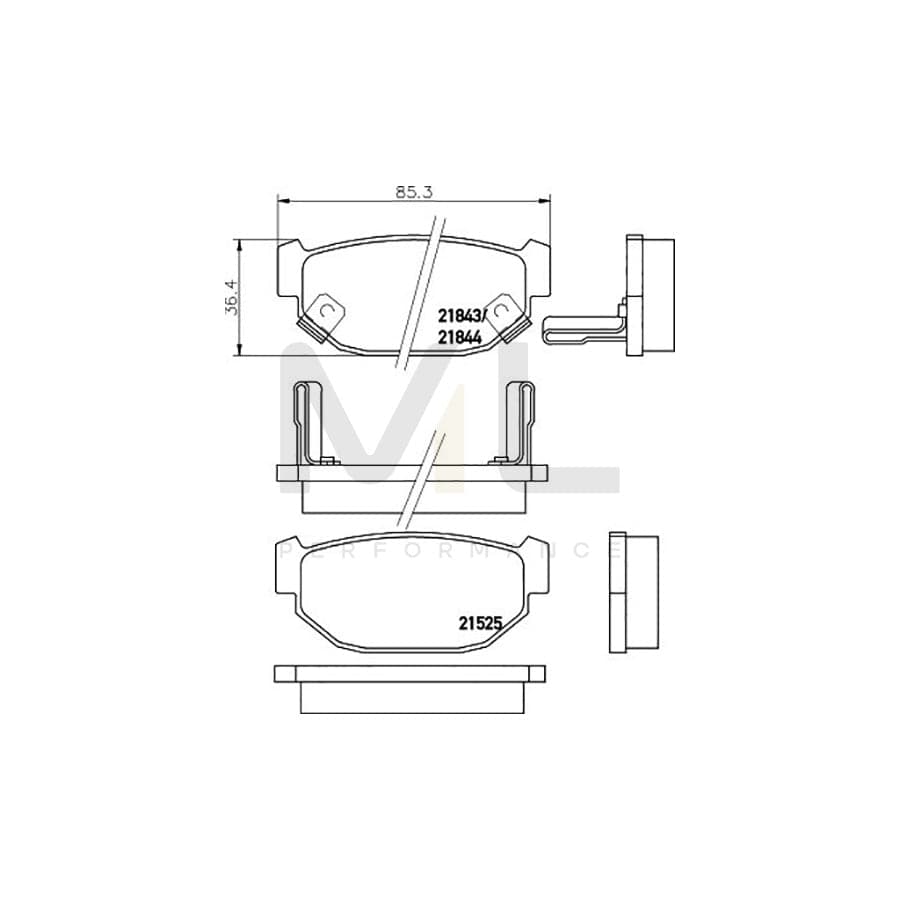 TEXTAR 2152501 Brake pad set with acoustic wear warning | ML Performance Car Parts