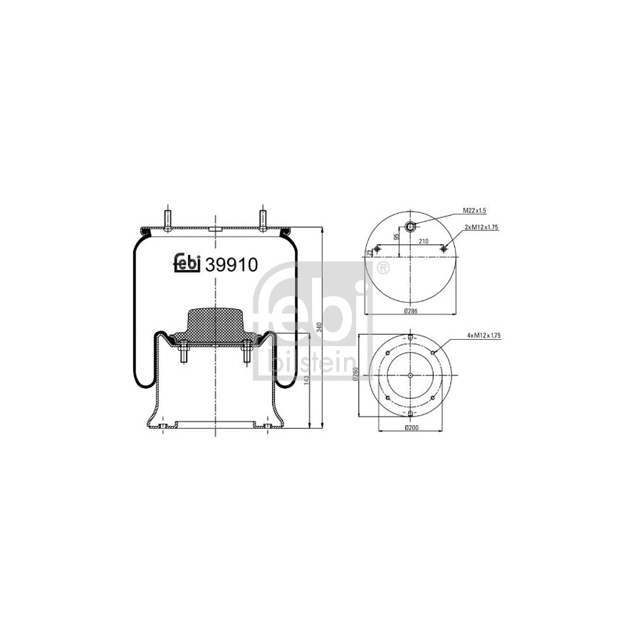 Febi Bilstein 39910 Boot, Air Suspension